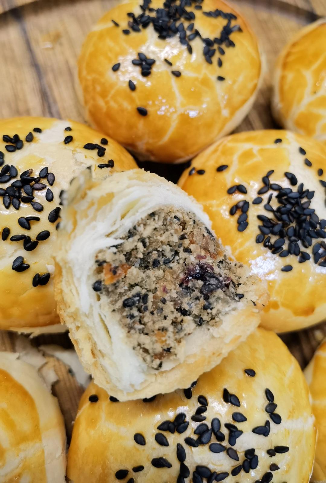 椒盐酥饼（自制椒盐芝麻馅）