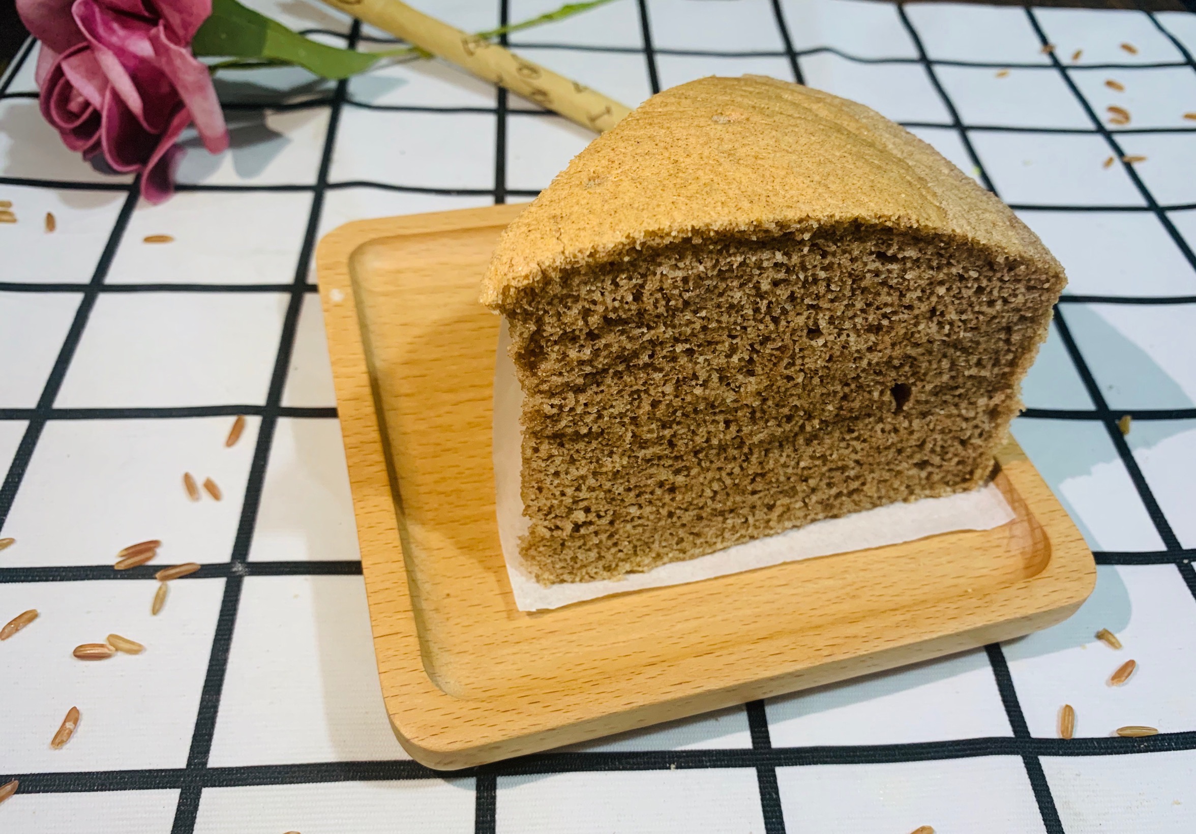 软软红米蒸蛋糕的做法