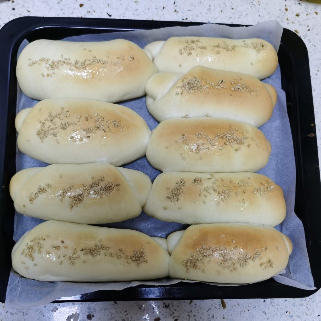 超简单一次发酵热狗面包