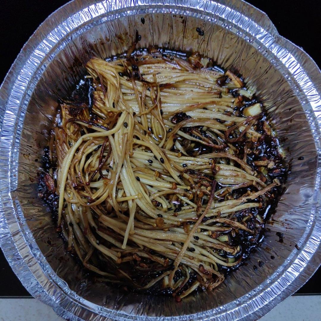 空气炸锅烤金针菇