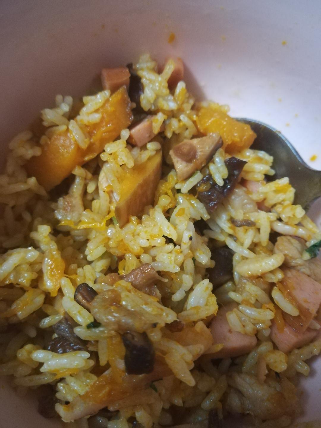 美味到不行的南瓜饭