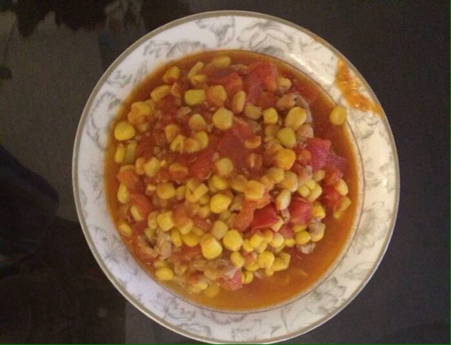 素菜也香甜玉米番茄丁