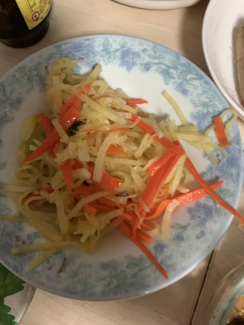 清香素炒萝卜丝