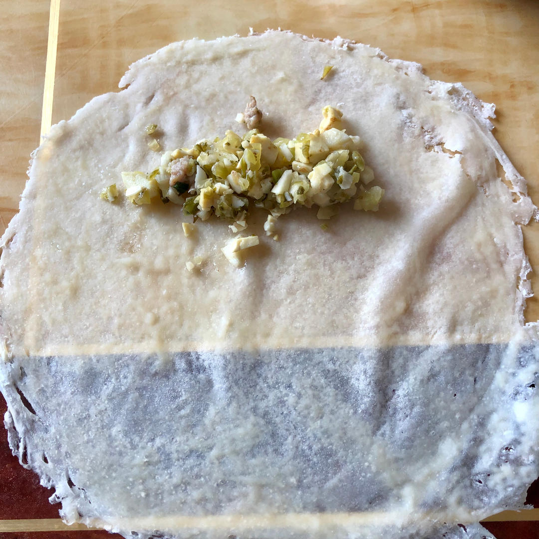 自制闽南润饼皮（薄饼皮）福建春卷皮-水面的黄金比例