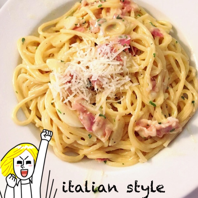 奶油蛋酱培根意大利面