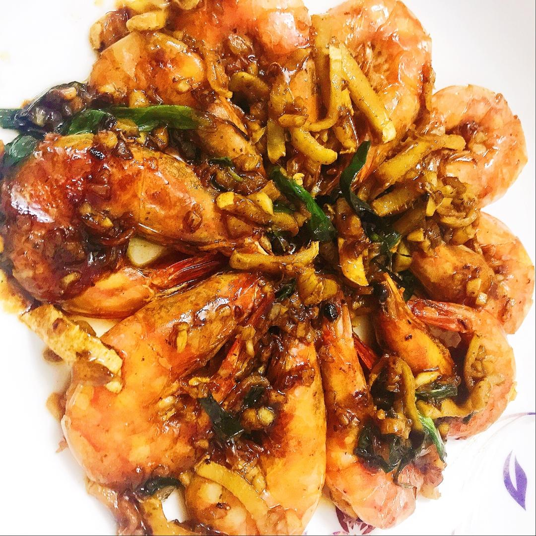 海鲜风味宵夜——油焖大虾