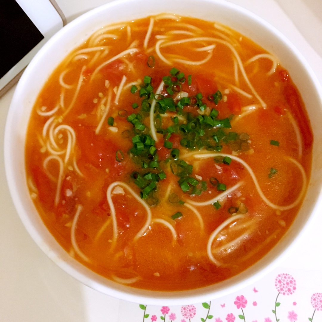 爱粉色的糖做的番茄面(最素最简单版)