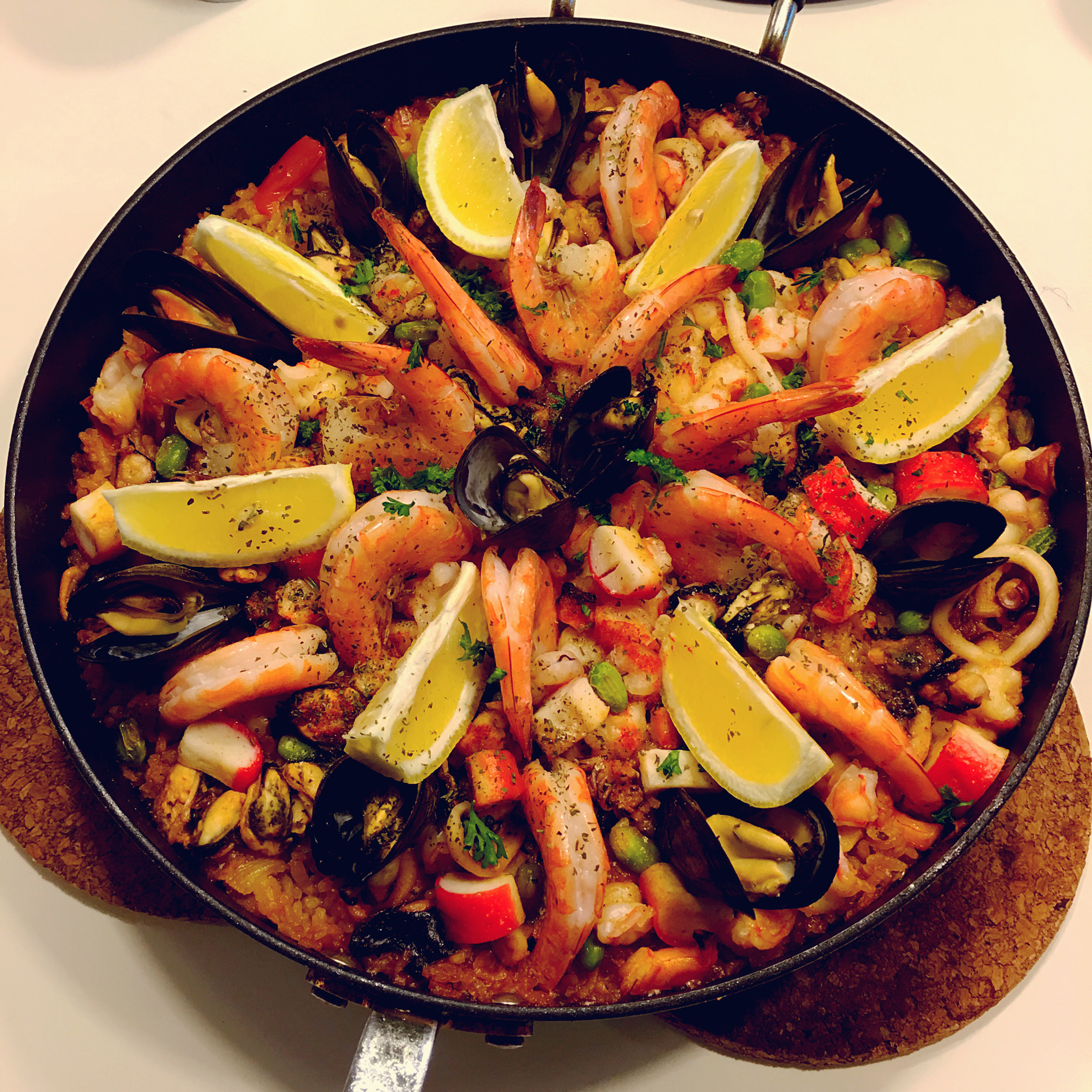 今川焼做的正宗paella西班牙海鲜饭