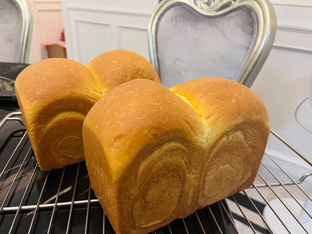 南瓜吐司，奶香南瓜吐司，极致柔软，直接法