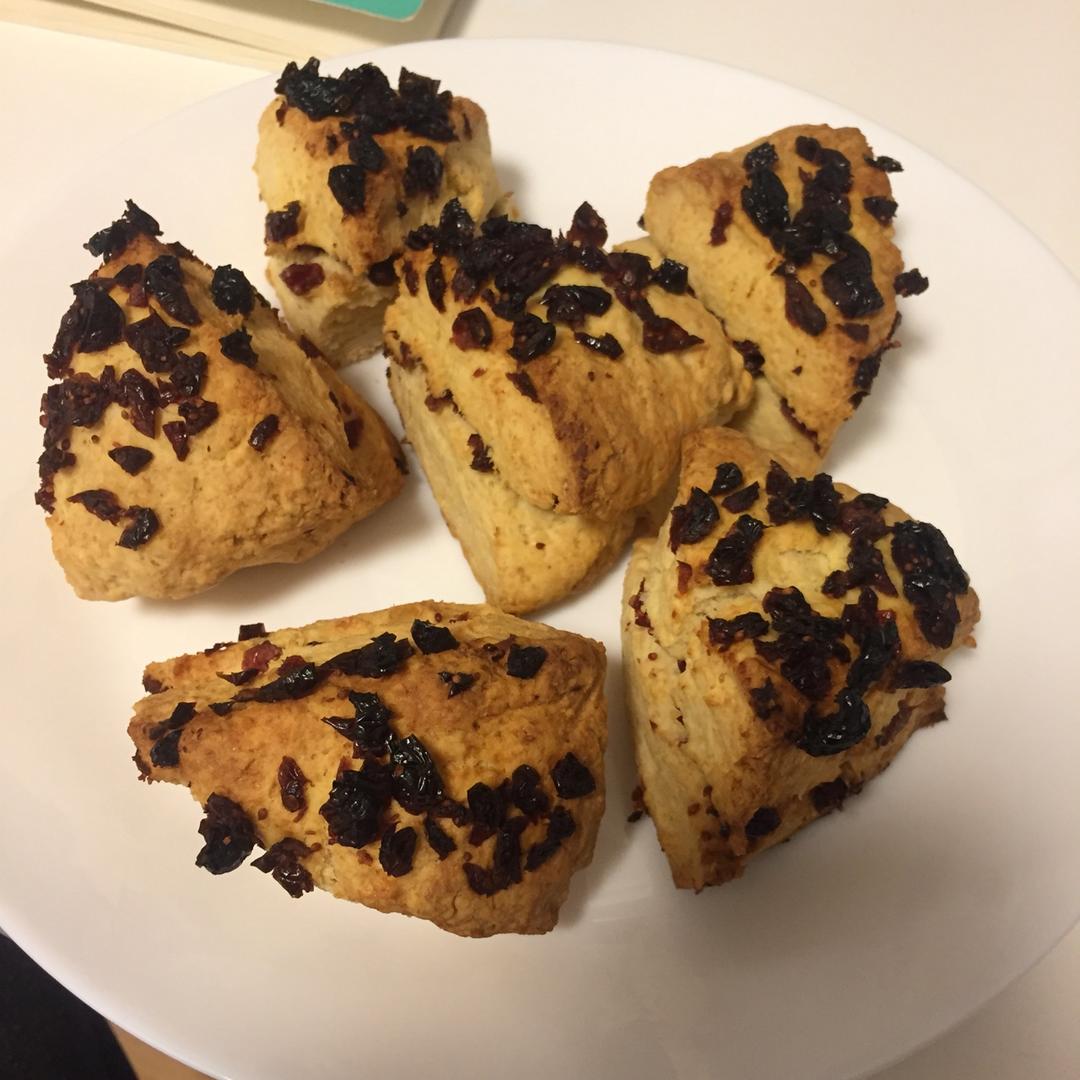 红豆蔓越莓司康（松饼）