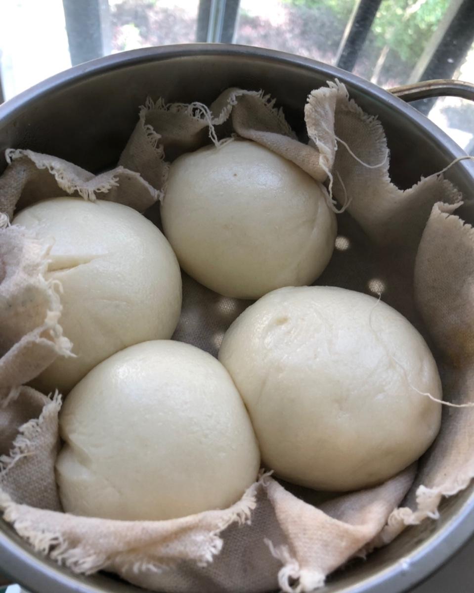 纯手工奶香馒头【无泡打粉，无添加】