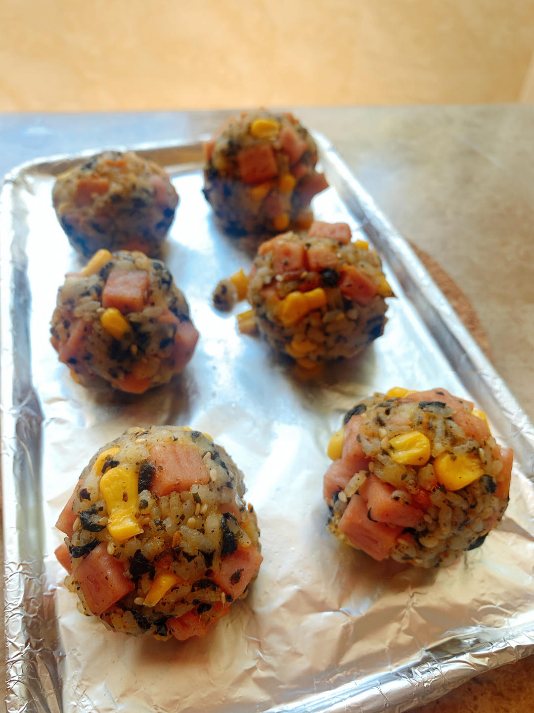 空气炸锅【芝士烤饭团】消灭剩饭