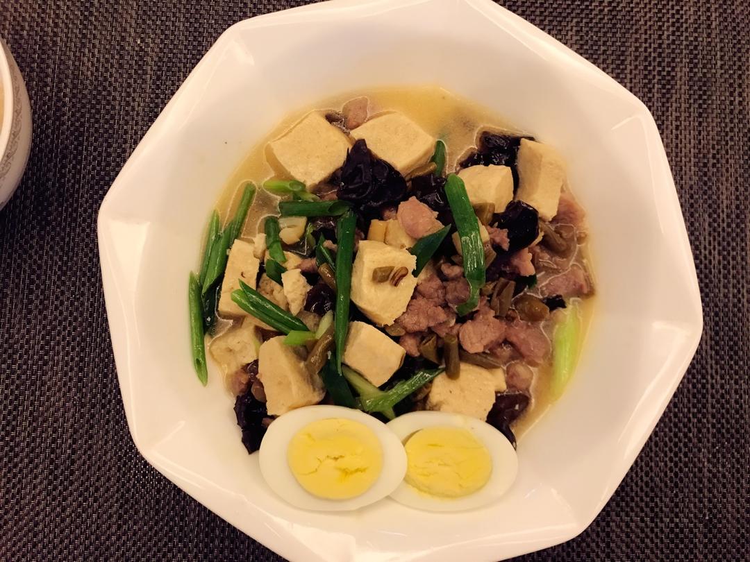 炖菜系 | 肉末冬菜炖冻豆腐