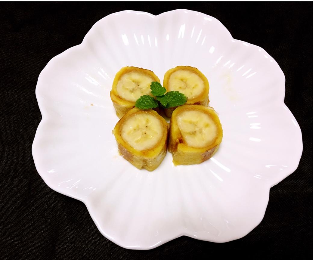 香蕉花生酱吐司卷的做法