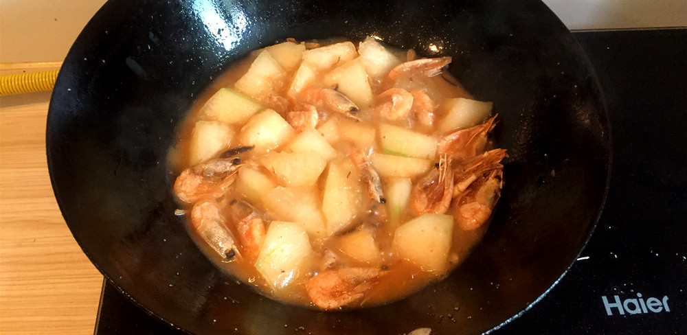 鲜虾烩冬瓜，清淡美味的菜的做法 步骤4