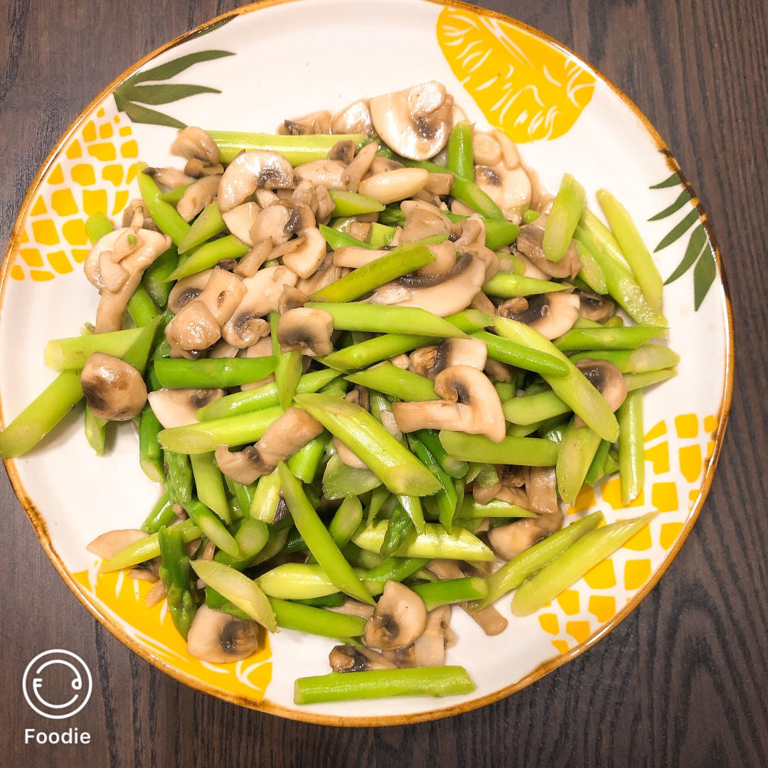 教你做最好吃的芦笋炒蘑菇 新手速get！