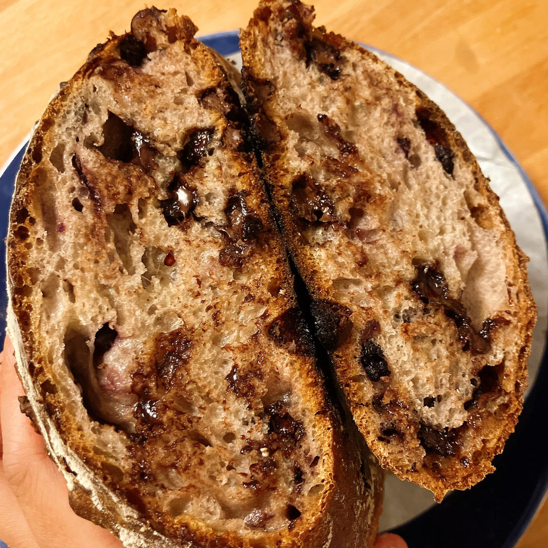 中种法·全麦核桃蓝莓软欧包