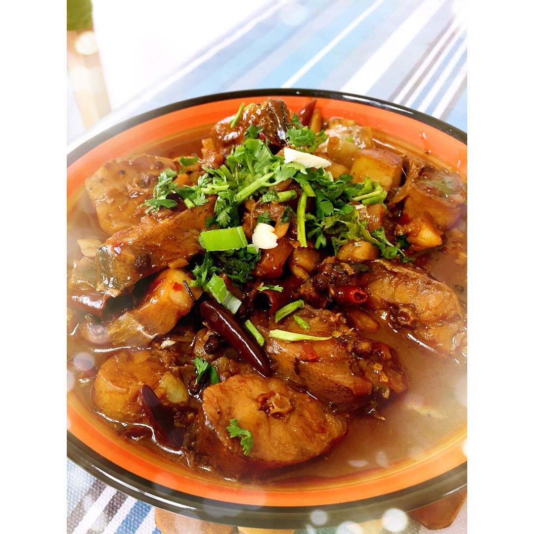 拉盐的驴做的麻辣鳕鱼