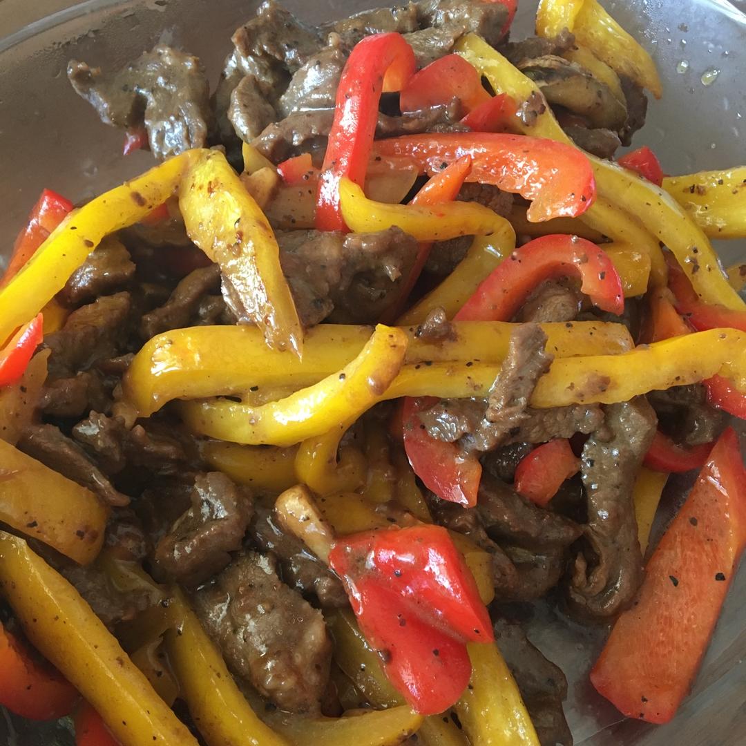 青红椒炒牛肉