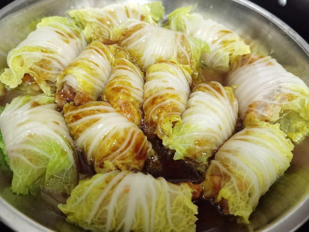 好吃不胖❗️巨简单，有福有财豆腐鸡蛋白菜卷～