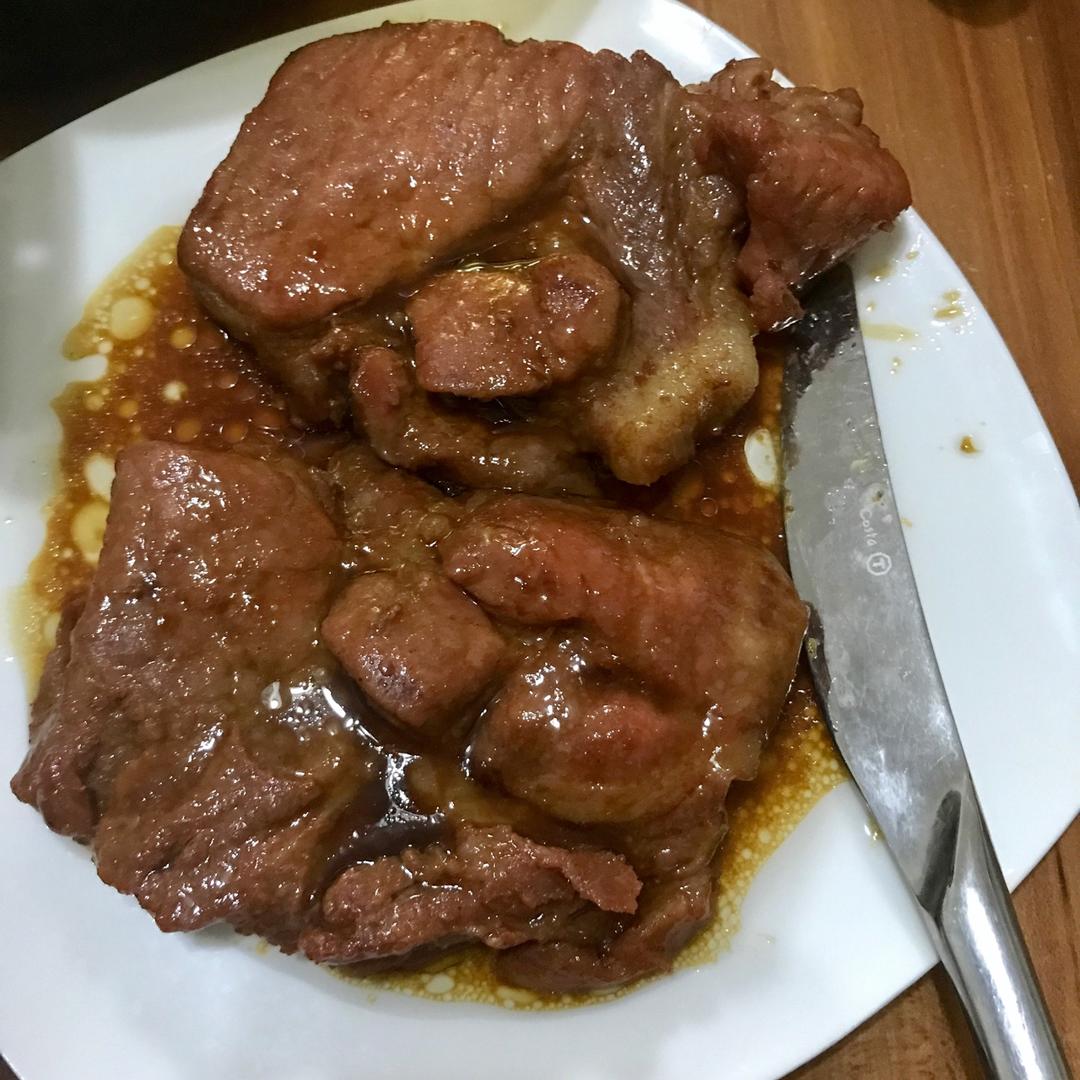 超简单平底锅叉烧肉，多汁味浓不能再快手