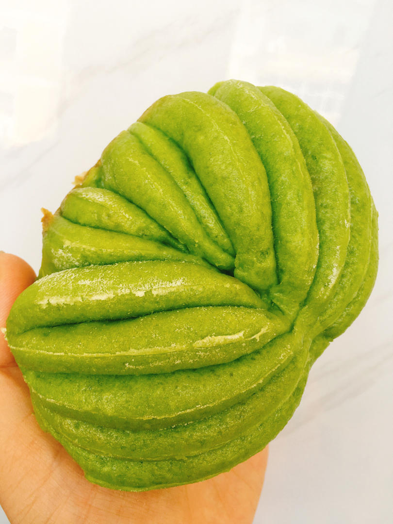 菠菜汁心形馒头 花卷（一次性发酵超治愈）