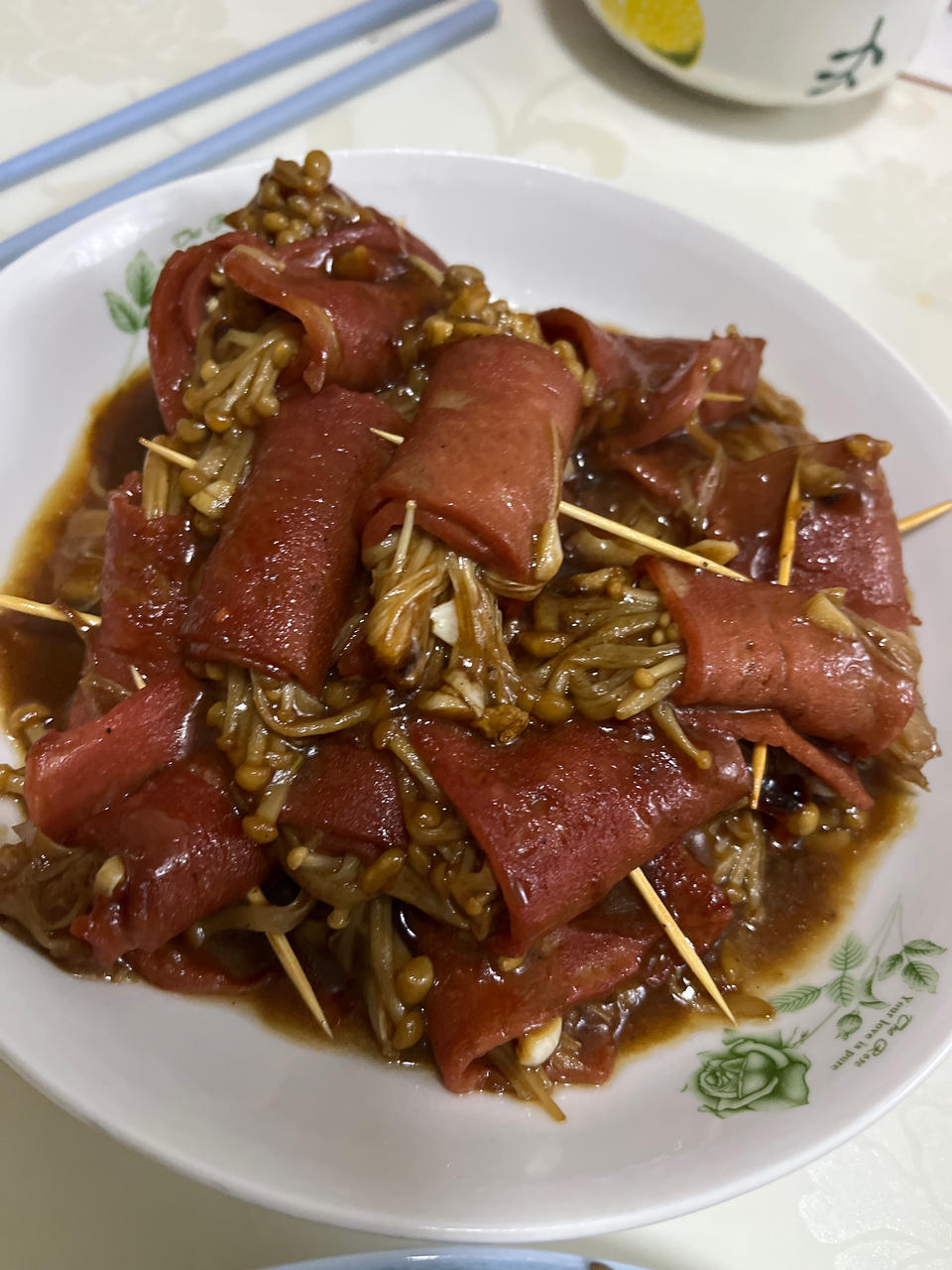 味道超赞 超下饭的金针菇培根卷