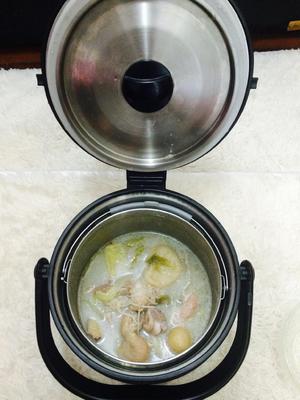 豆浆鸡汤锅（焖烧版）的做法 步骤5