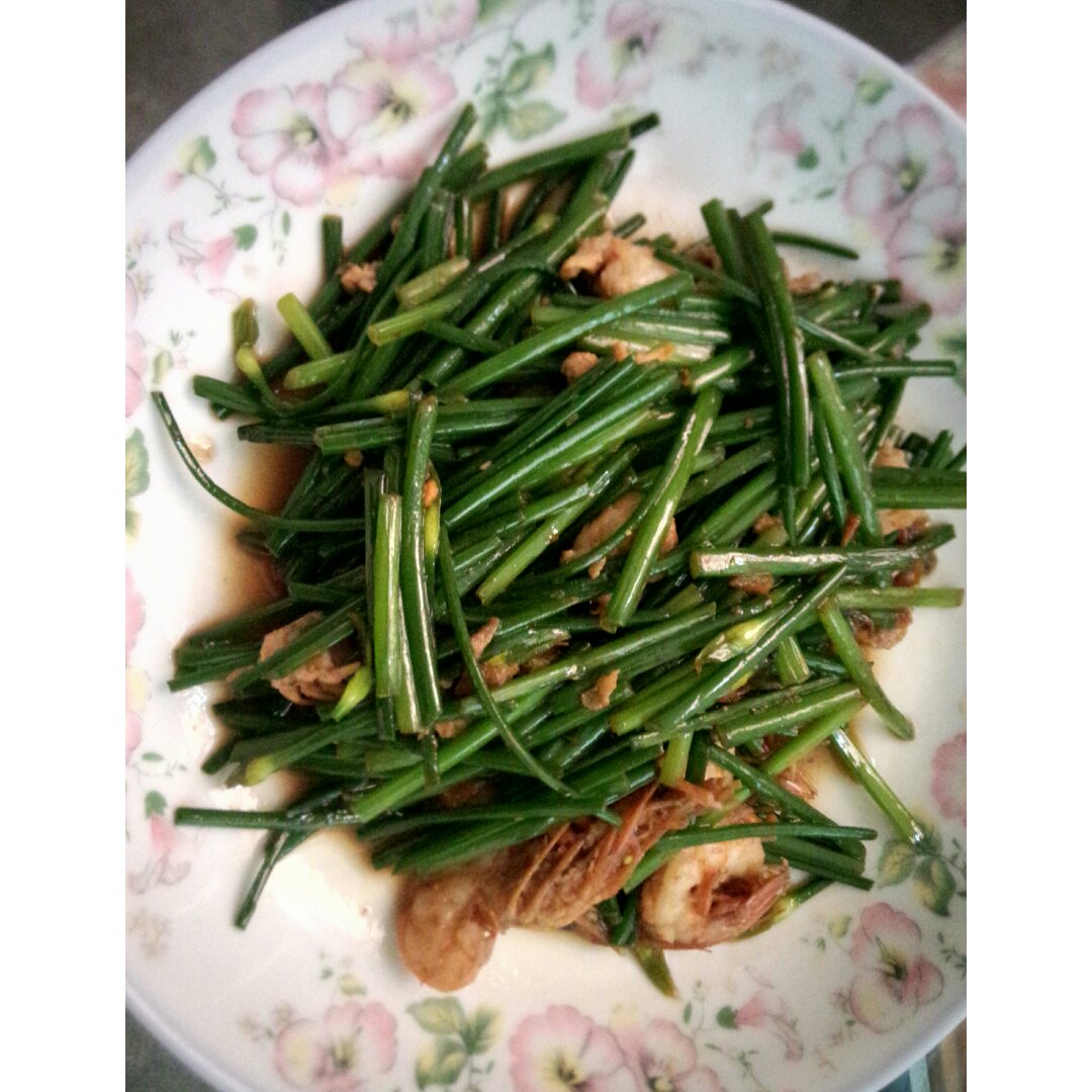 韭菜炒虾