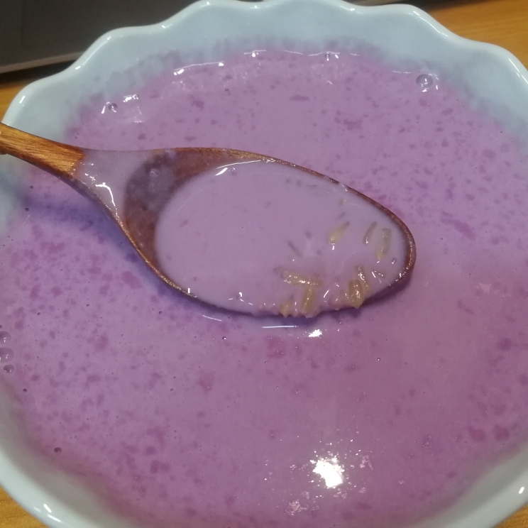 紫薯牛奶燕麦粥的做法