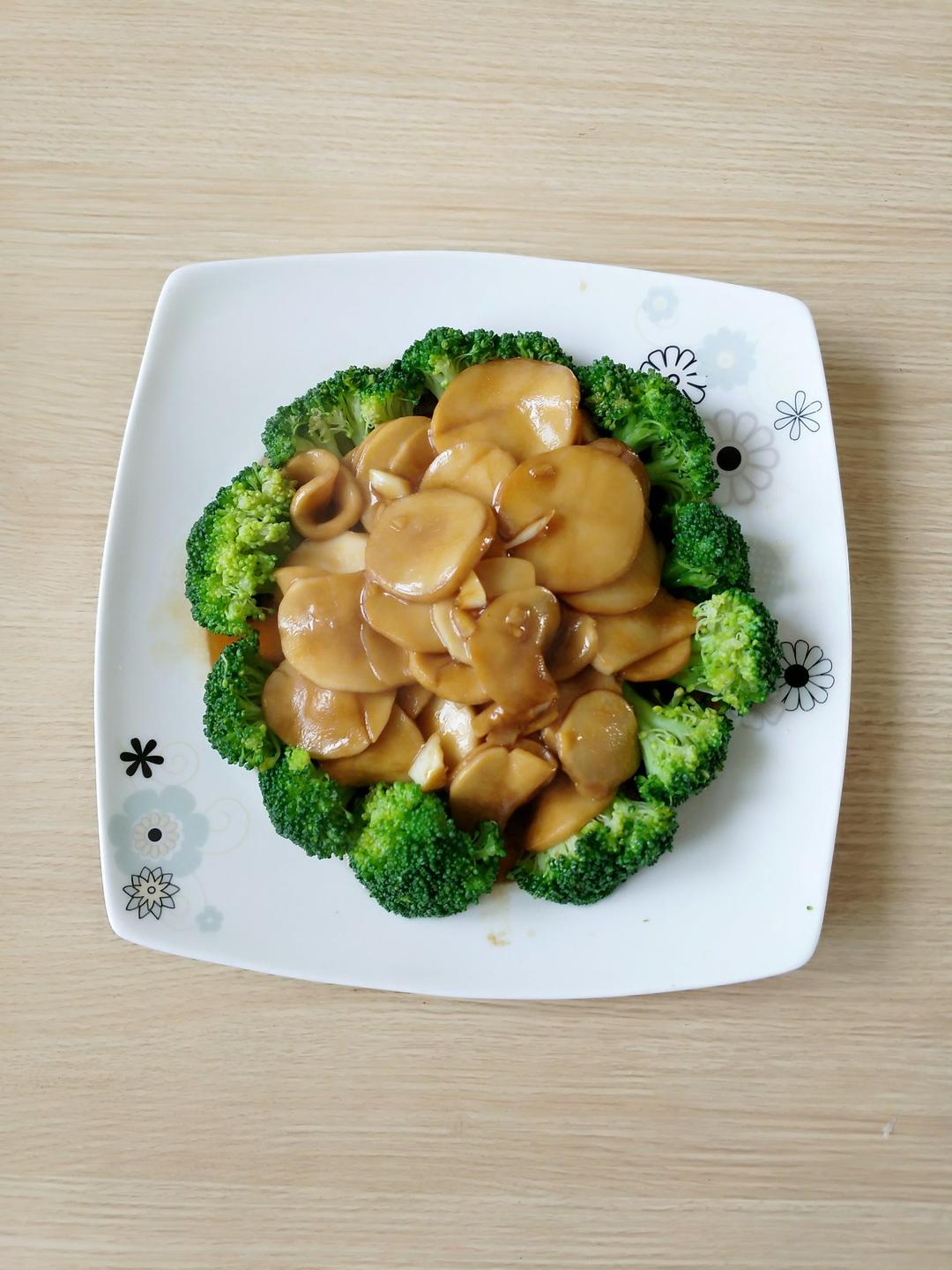 杏鲍菇扣西兰花