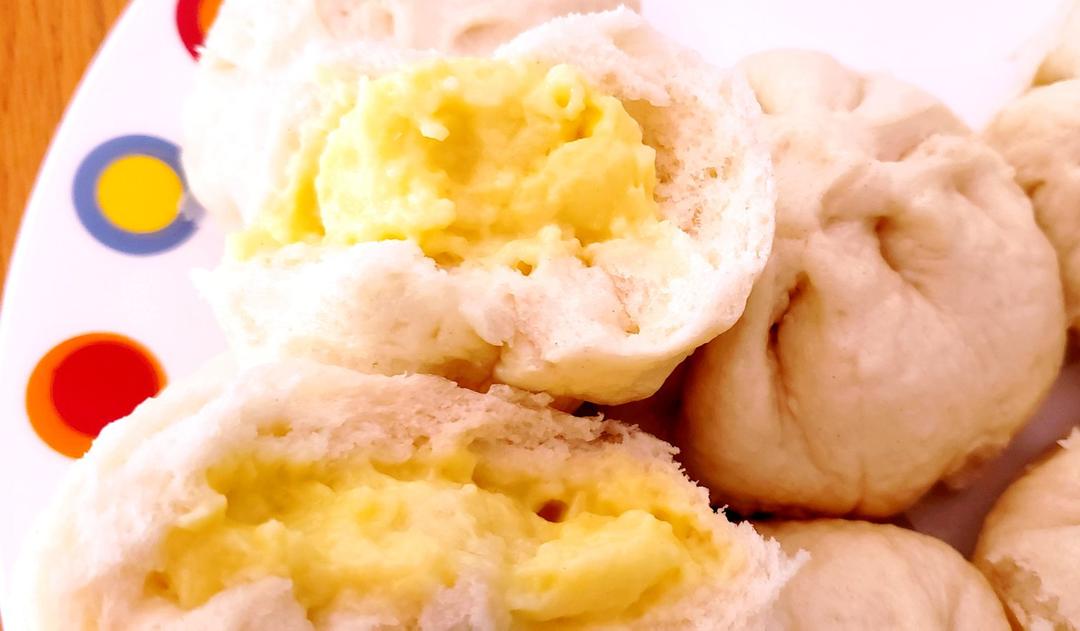 自制无油奶黄包