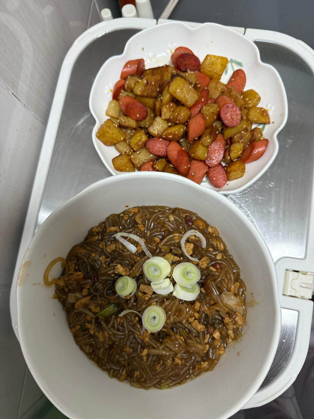 香辣孜然土豆火腿肠～秒杀烧烤店！！