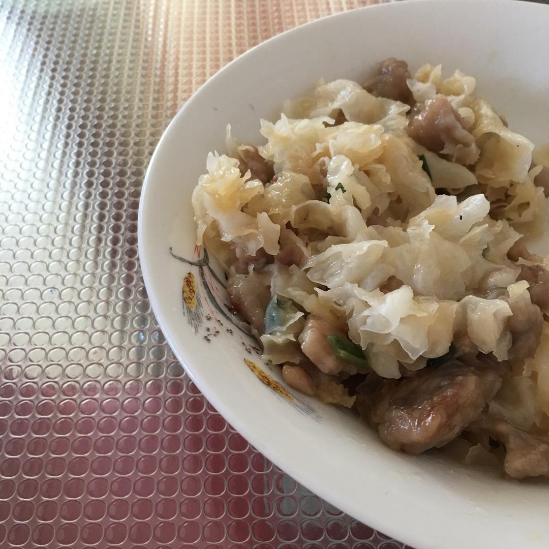 肉炒白木耳