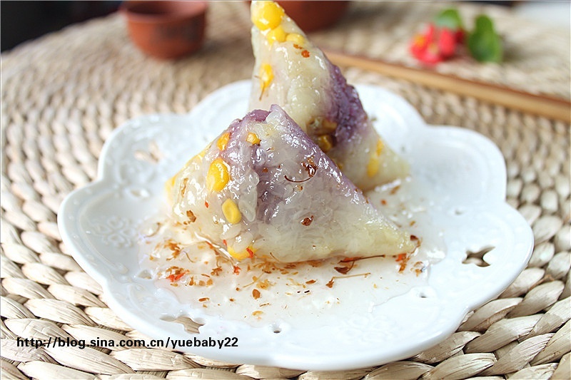 紫薯玉米香粽的做法