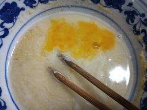 妈妈的味道备忘录：老北京韭菜鸡蛋糊饼，酥脆的中式玉米面粗粮披萨~的做法 步骤7