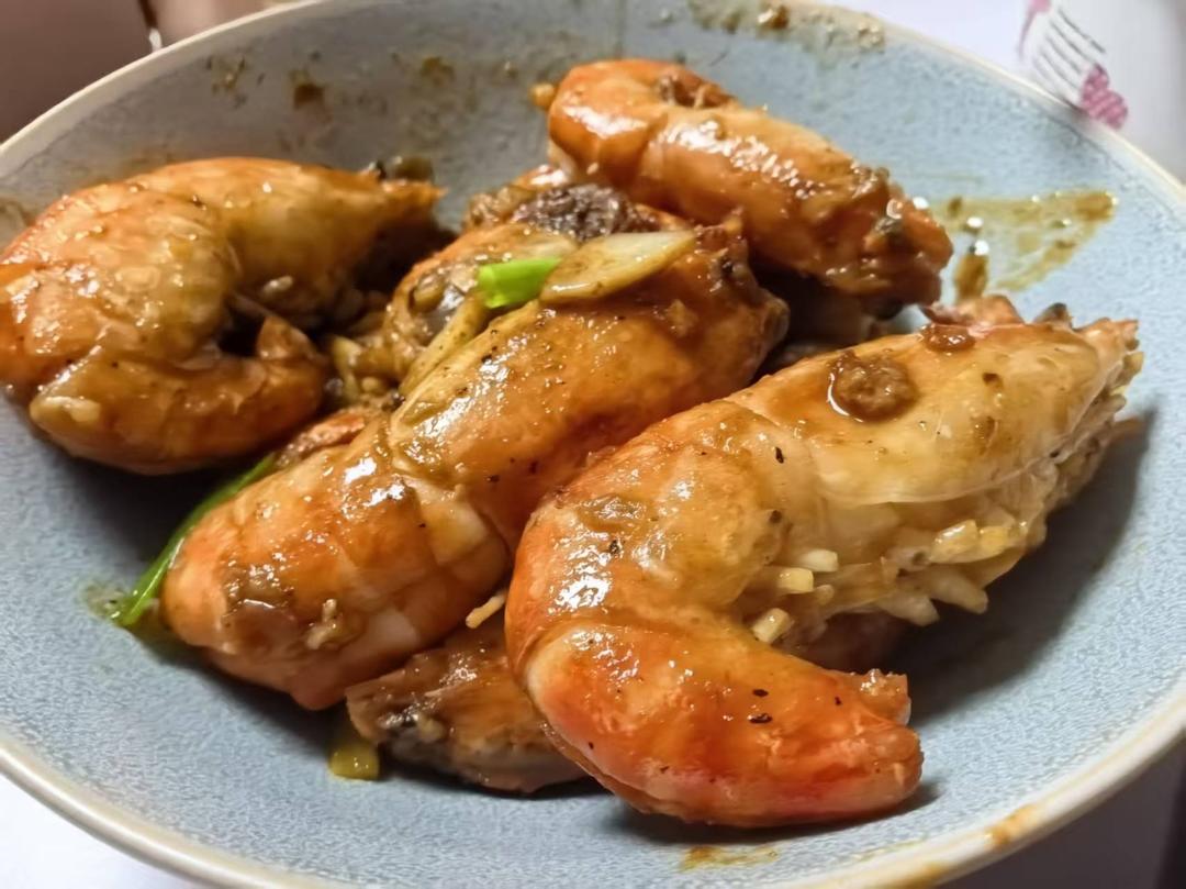 芥末蒜蓉罗氏虾