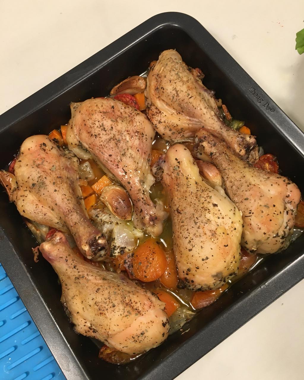 脆皮罗勒烤鸡腿