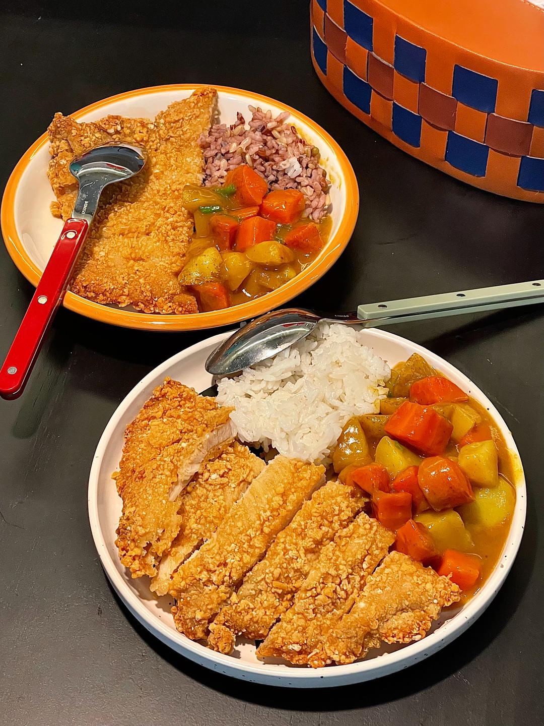 炸鸡排咖喱饭