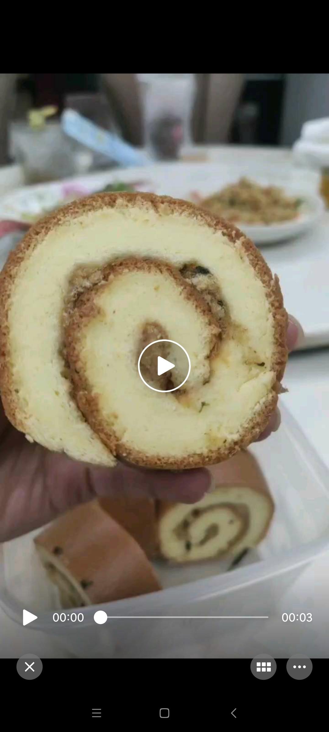 葱花肉松蛋糕卷