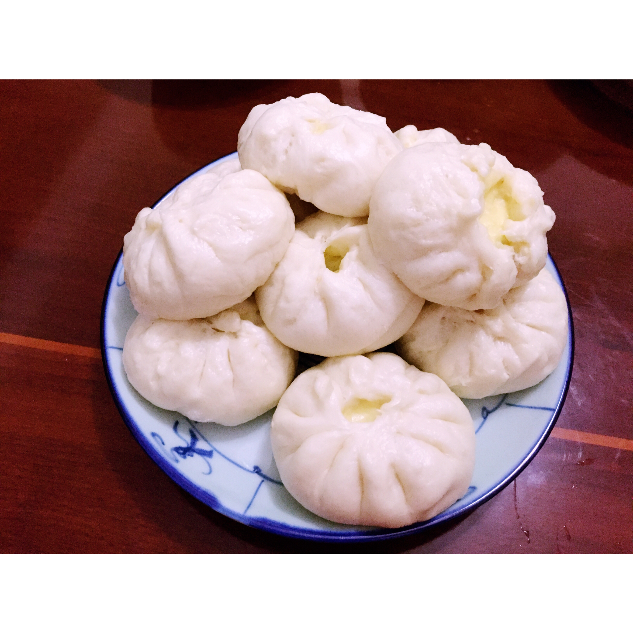 自制无油奶黄包
