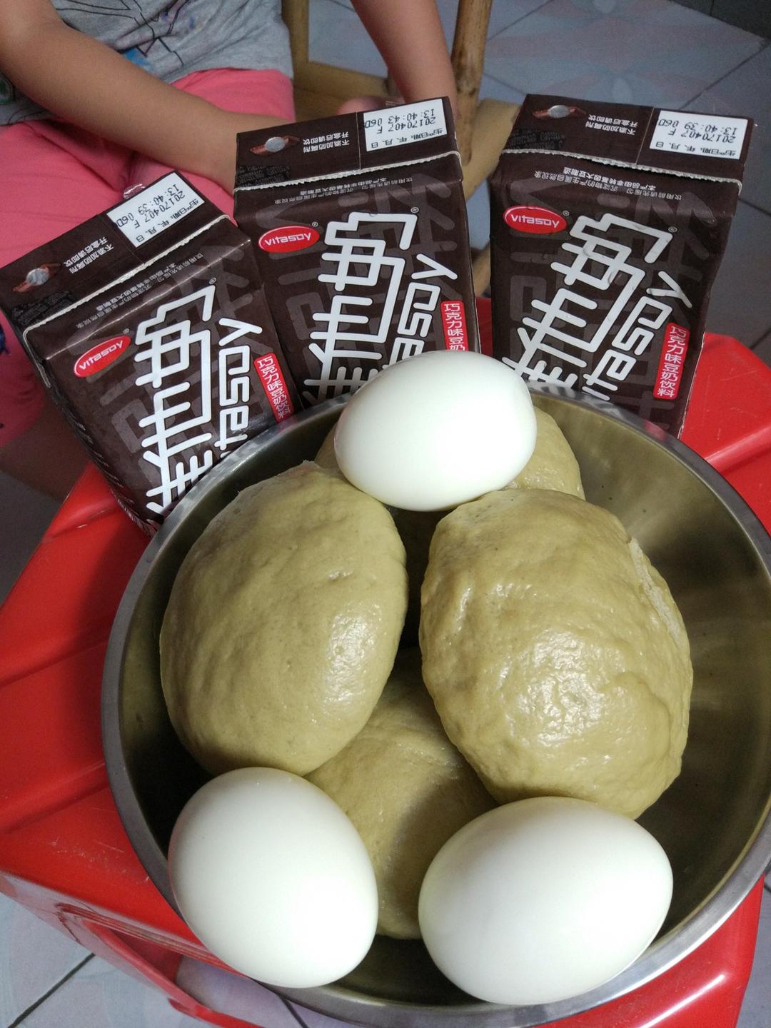 抹茶馒头（一次发酵）