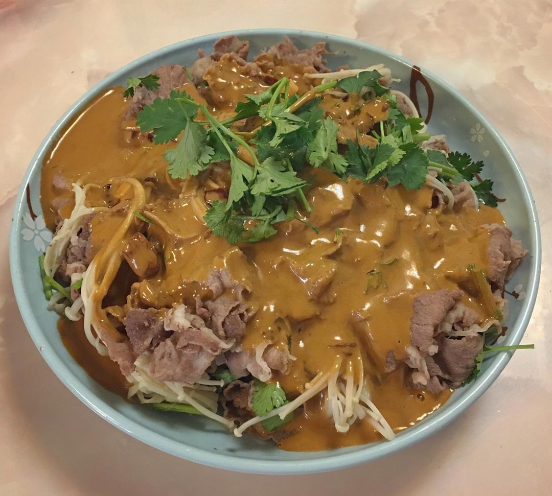 talock做的麻酱金针肥牛