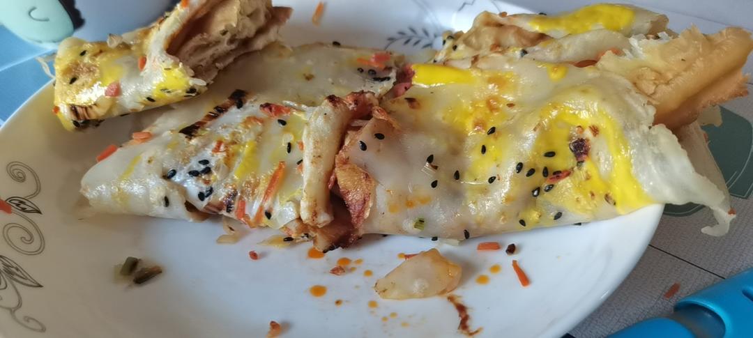电饼铛自制煎饼果子（附薄脆方法）