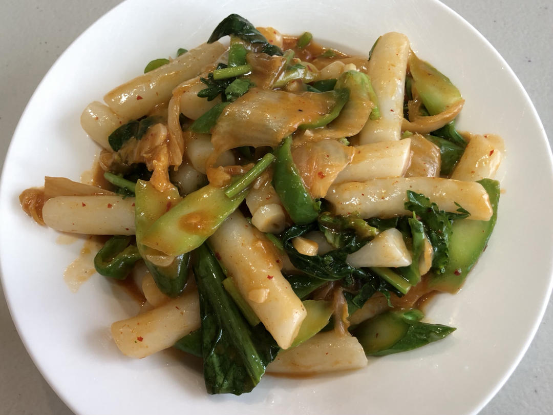 sophiasunny做的辣白菜炒年糕