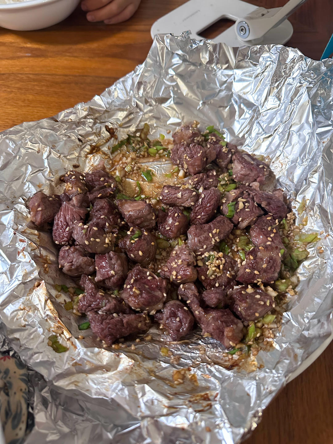 空气炸锅盐葱牛肋条