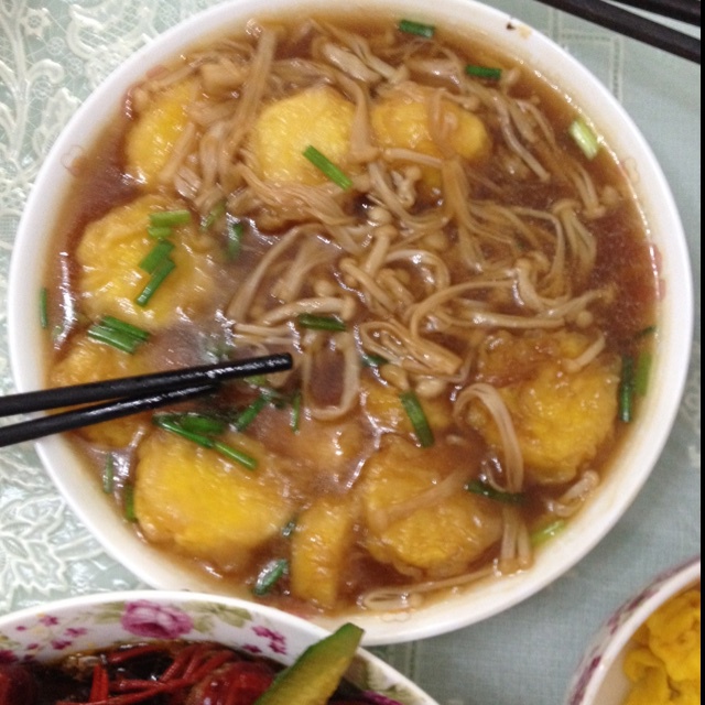 超级下饭菜--金针菇日本豆腐