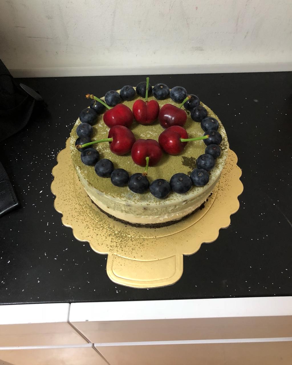 抹茶红豆冻芝士