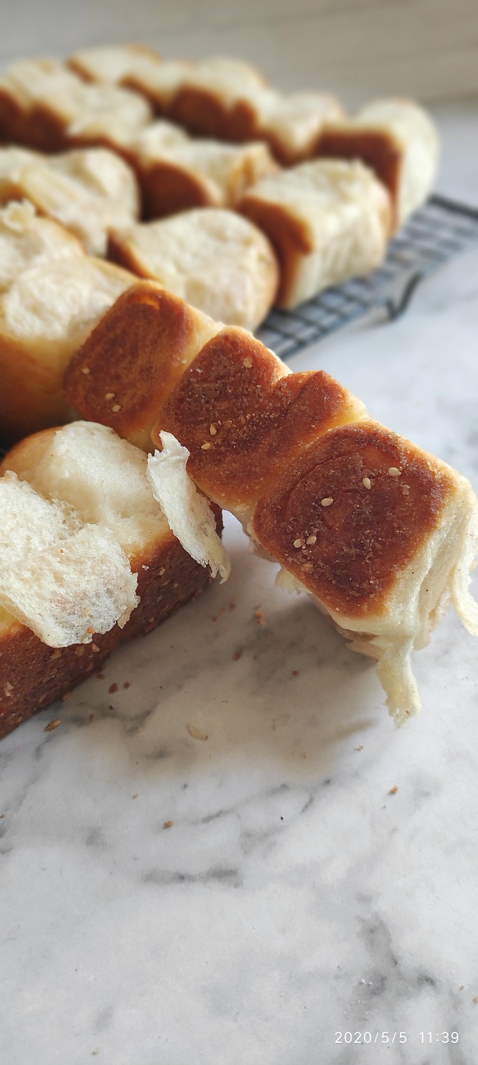 中种法蜂蜜面包---定制烤盘版本