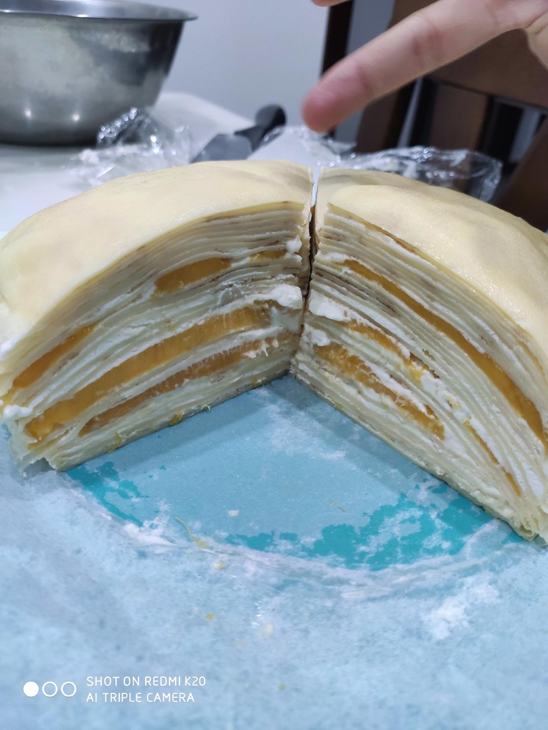 海蓝之谜——蝶豆花海盐千层蛋糕